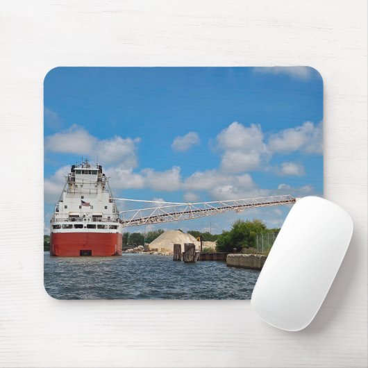 Great Lakes Frachter entlädt Stein Mousepad (Mit Mouse)