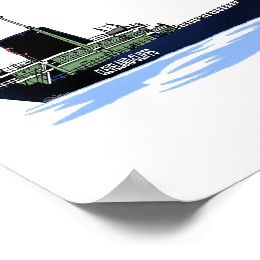 Great Lakes Frachter Tom M. Girdler Cliffs Poster (Ecke)