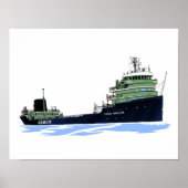 Great Lakes Frachter Tom M. Girdler Cliffs Poster (Vorne)