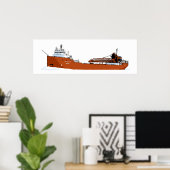 Great Lakes Freighter Herbert C. Jackson Poster (Heimbüro)