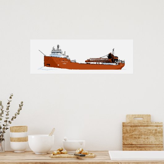 Great Lakes Freighter Herbert C. Jackson Poster (Küche)
