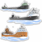 Great Lakes Freighter Kaye E. Barker History Set Aufkleber (Vorderseite)