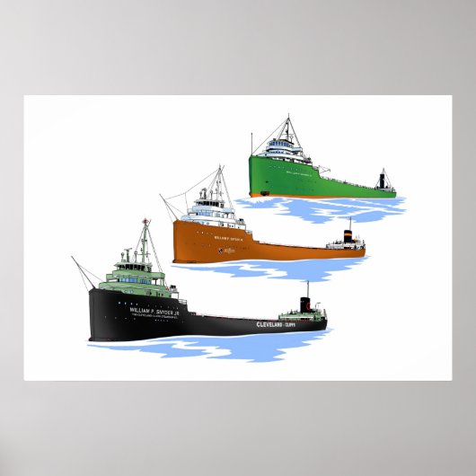 Great Lakes Freighter William P. Snyder Jr. Poster (Vorne)