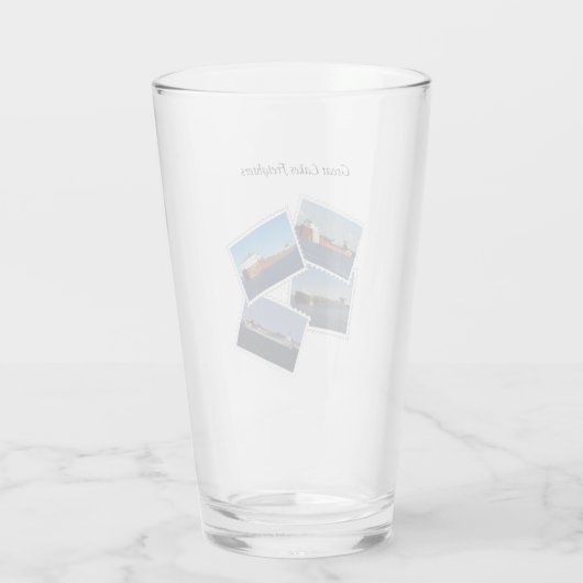 Great Lakes Freighters Briefmarke Glas (Rückseite)