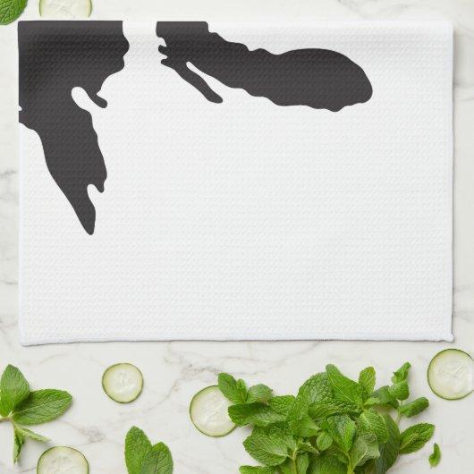 Great Lakes Gewohnheits-Illustration Geschirrtuch (Gefaltet)