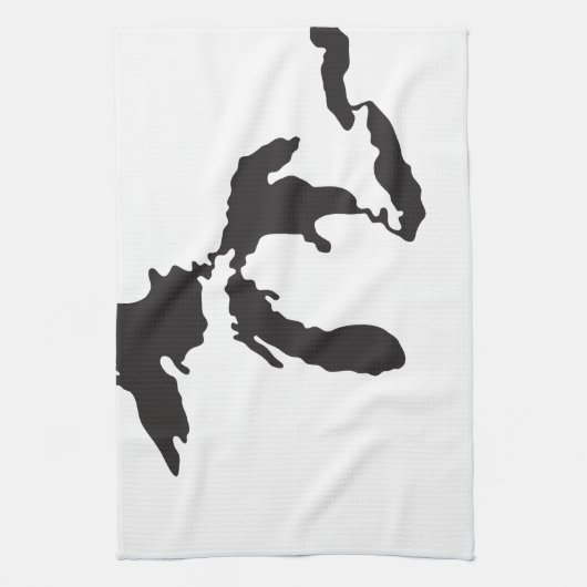 Great Lakes Gewohnheits-Illustration Geschirrtuch (Vertikal)