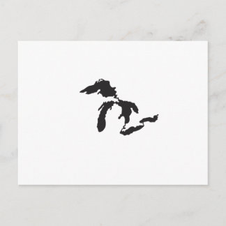 Great Lakes Gewohnheits-Illustration Postkarte