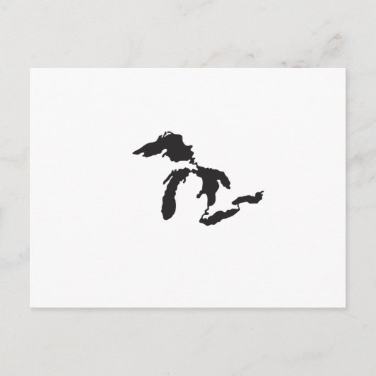 Great Lakes Gewohnheits-Illustration Postkarte (Vorderseite)