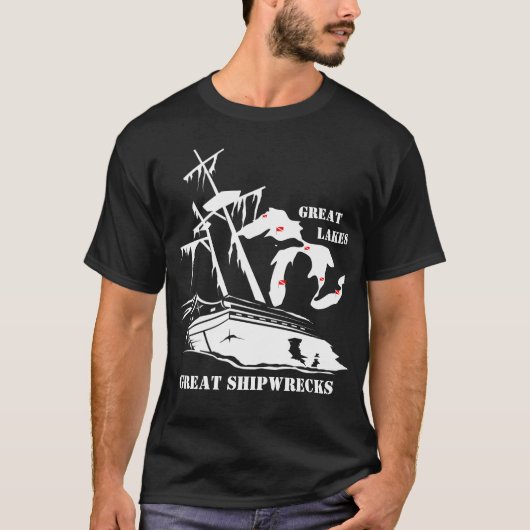 Great Lakes, große Schiffbrüche T-Shirt (Vorderseite)