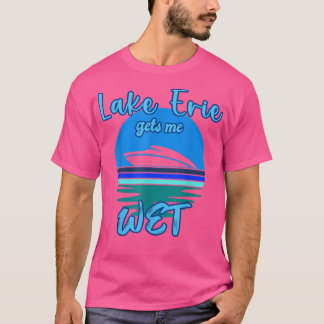 Great Lakes Lake Erie Mi Funny Motor Boot T-Shirt