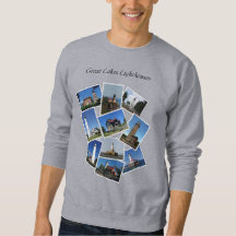 Great Lakes Leuchtturm Stempel Shirt schwarze Schr