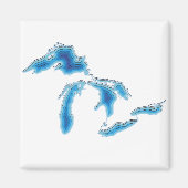 Great Lakes Map Design Magnet (Vorne)