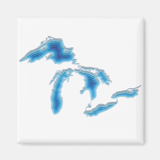 Great Lakes Map Design Magnet (Vorne)