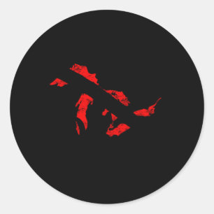 Great Lakes Map Diver Flag Scuba Diver Runder Aufkleber