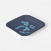 Great Lakes Map Kontur Silhouette Pappteller (Gewinkelt)