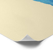 Great Lakes Map Silhouette in Aquarell Poster (Ecke)