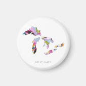 Great Lakes Minimalistische Silhouette Karte Magnet (Vorne)