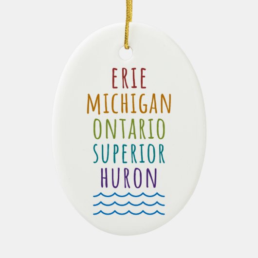 Great Lakes Mitten State Michigan Ornament  (Vorne)