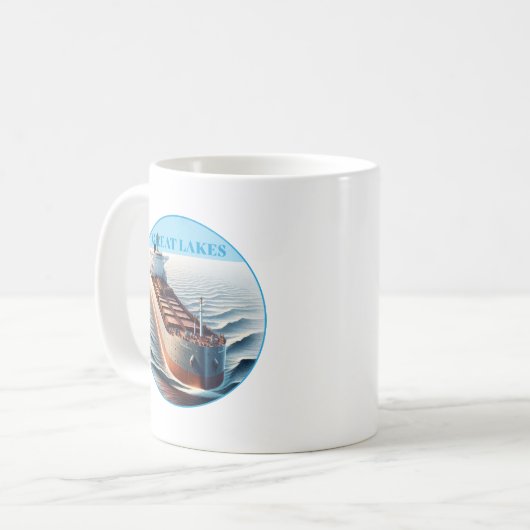 Great Lakes Ore Freighter Kaffeetasse (Vorderseite Links)