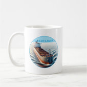 Great Lakes Ore Freighter Kaffeetasse (Links)
