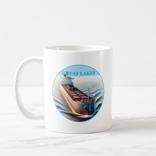 Great Lakes Ore Freighter Kaffeetasse (Links)