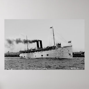 Great Lakes Passagier-Dampfer Eastland Poster
