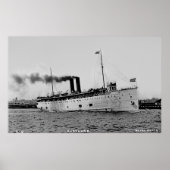 Great Lakes Passenger Dampfer Ostland Poster (Vorne)