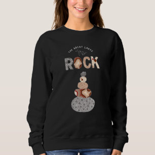 Great Lakes Rock Colored Rock Stack Petoskey Stone Sweatshirt