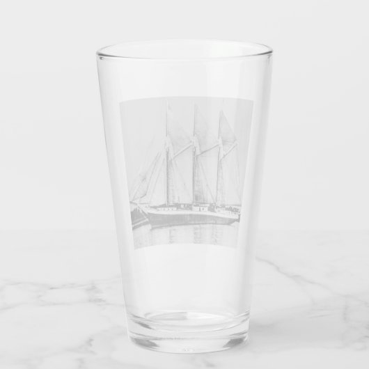 Great Lakes schooner Oliver H. Perry Glas (Rückseite)