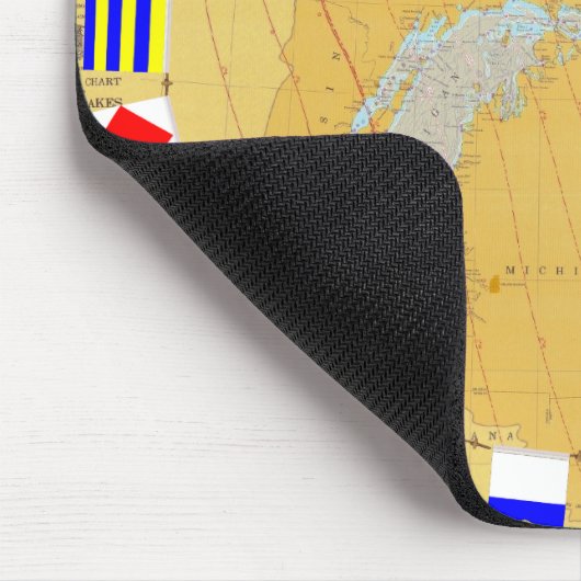 Great Lakes Seediagramm-u. Signal-Flaggen Mousepad (Ecke)