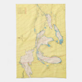 Great Lakes Seediagrammkarte Handtuch (Vertikal)