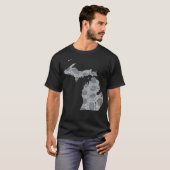 Great Lakes Shaped Men Summer Petoskey Stone T-Shirt (Vorne ganz)