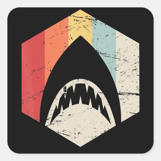 Great Lakes Shark Free, unversalzt Michigan Gesche Quadratischer Aufkleber (Vorderseite)