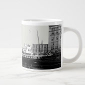 Great Lakes Ship Virginia @ Milwaukee 1890er Foto Jumbo-Tasse (Rechts)