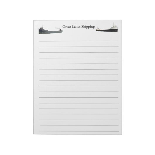 Great Lakes Shipping 8" x 11,5"notepad Notizblock (Rotiert)