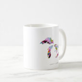 Great Lakes Silhouette Karte Kaffee Tasse (VorderseiteRechts)