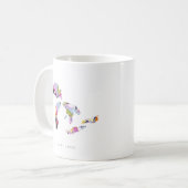 Great Lakes Silhouette Karte Kaffee Tasse (Vorderseite Links)