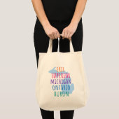 Great Lakes Simple Text Mitten State-Tasche Tragetasche (Vorderseite (Produkt))