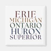 Great Lakes Staat Magnet Kleine Geschenk (Vorne)