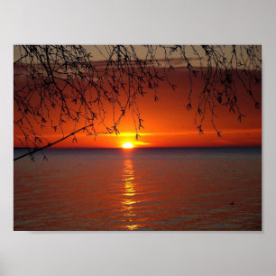 Great Lakes Sunset by Bobby Mikul canvas print Poster