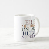 Great Lakes T-Shirt Michigan Seen T - Shirt Kaffeetasse (VorderseiteRechts)