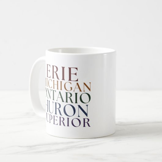 Great Lakes T-Shirt Michigan Seen T - Shirt Kaffeetasse (Vorderseite Links)