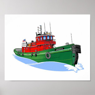 Great Lakes Tug America wiederaufgeladen Poster