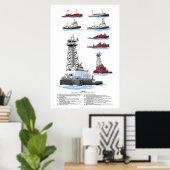 Great Lakes Tug Olive L'Arte Poster (Heimbüro)