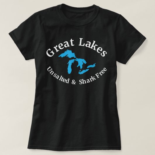 Great Lakes Unsalted & Shark Free T-Shirt (Design vorne)