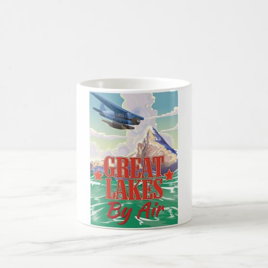 Great Lakes Vintage Reiseplakat. Kaffeetasse (Mittel)