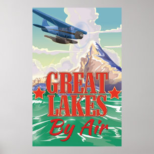 Great Lakes Vintage Reiseplakat. Poster