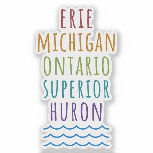 Great Lakes Vinyl Mitten State Sticker (Vorderseite)