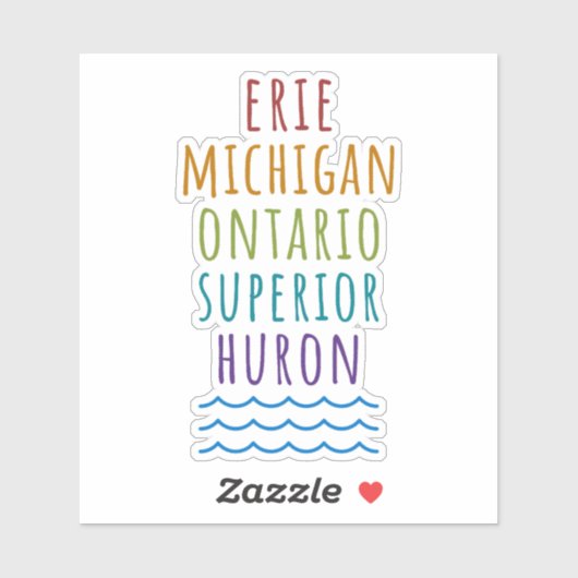 Great Lakes Vinyl Mitten State Sticker (Blatt)