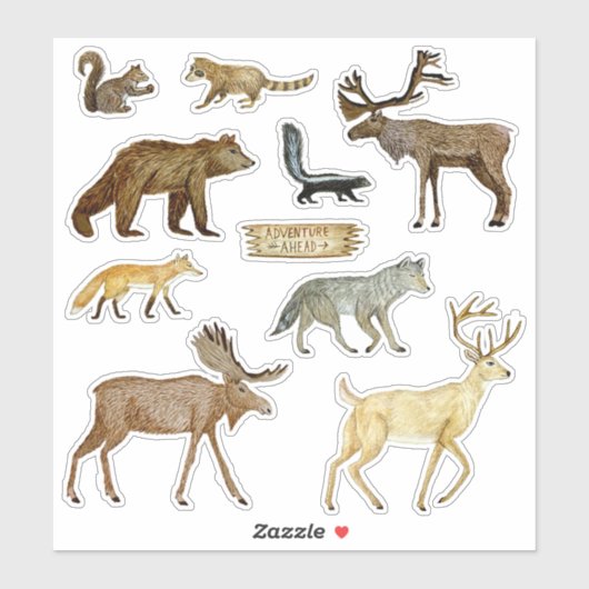 Great Lakes Wildlife Sticker Set (Blatt)